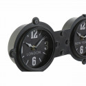 Настенное часы DKD Home Decor Стеклянный Чёрный Железо (58 x 6.5 x 18 cm)