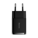 Baseus wall charger Compact 2 x USB black 10,5w