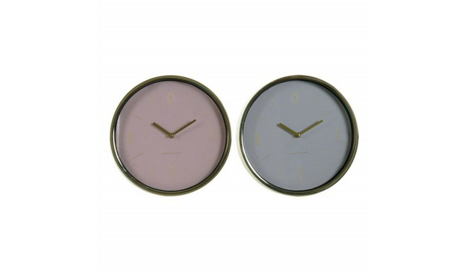 Настенное часы DKD Home Decor NEW HYGGE Металл Стеклянный (2 pcs)