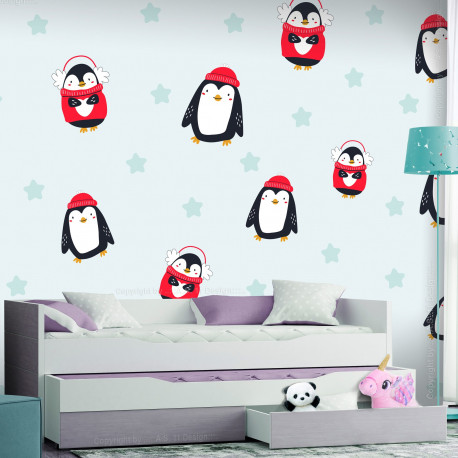 Fototapeet - Brawling Penguins - 250x175