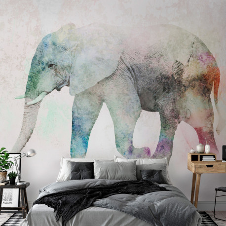 Fototapeet - Painted Elephant - 400x280