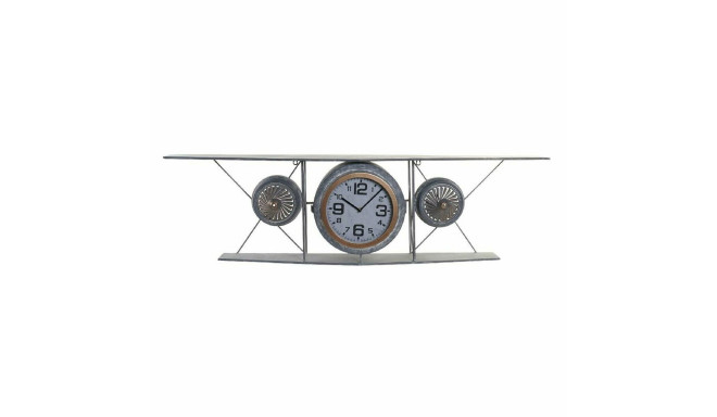Seinakell DKD Home Decor Kristall Raud Lennuk Puit MDF Tumehall (120 x 21 x 33.5 cm)