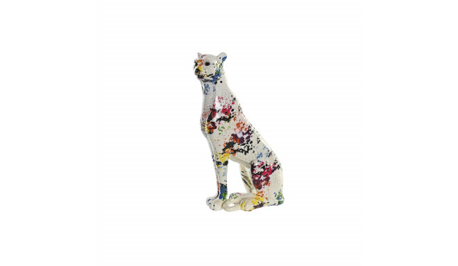 Decorative Figure DKD Home Decor White Multicolour Leopard Modern 16 x 8 x 25 cm
