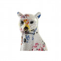 Decorative Figure DKD Home Decor White Leopard Resin Multicolour Modern (16 x 8 x 25 cm)
