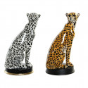 Dekoratīvās figūriņas DKD Home Decor Sveķi Leoparda (2 pcs) (16 x 16 x 32 cm)