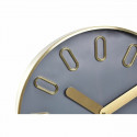 Sienas pulkstenis DKD Home Decor Stikls Pelēks Bronza Alumīnijs Balts (35,5 x 4,2 x 35,5 cm)