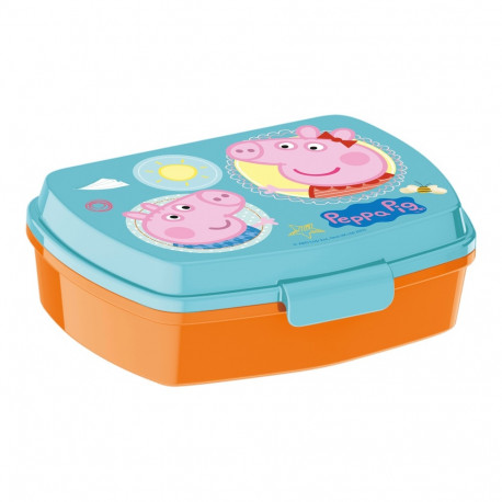 Võileivakarp Peppa Pig Having fun Plastmass Heleroosa (17 x 5.6 x 13.3 cm)