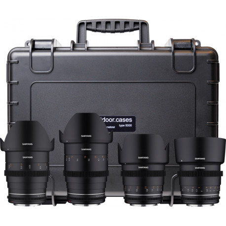 Samyang 4 KIT 24/35/50/85 VDSLR MK2 Sony FE + Hardcase
