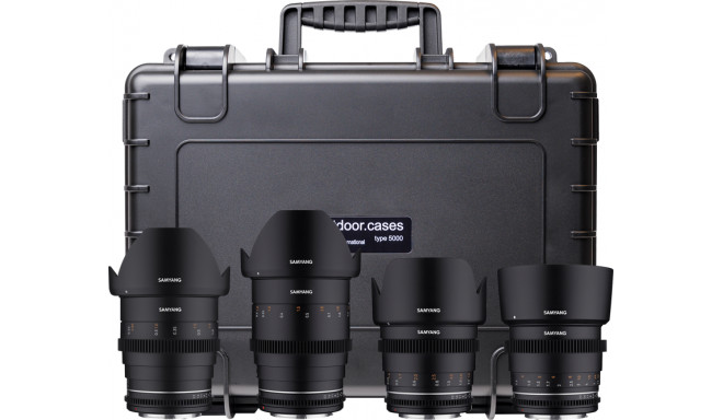 Samyang 4 KIT 24/35/50/85 VDSLR MK2 Sony FE  + Hardcase