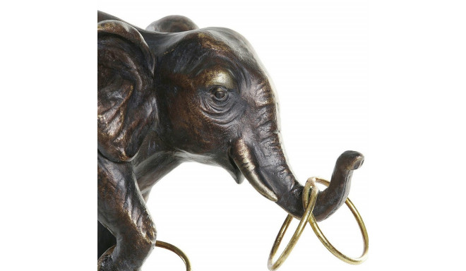 Decorative Figure DKD Home Decor Black Golden Elephant Modern 31 x 13 x 41 cm
