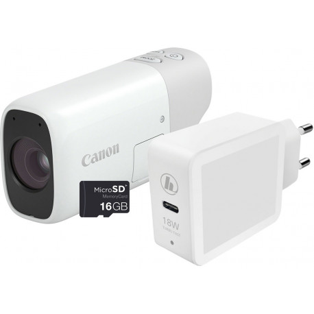 Canon PowerShot Zoom Essential Kit, white