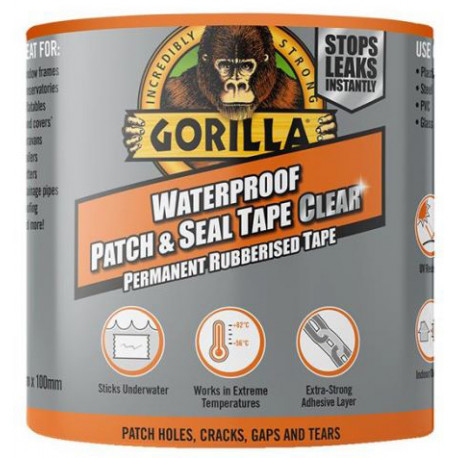 Gorilla teip Waterproof Patch & Seal 2,4m, läbipaistev