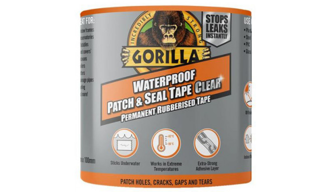 Gorilla teip Waterproof Patch & Seal 2,4m, läbipaistev