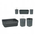 Bath Set Anthracite Plastic (3 pcs)