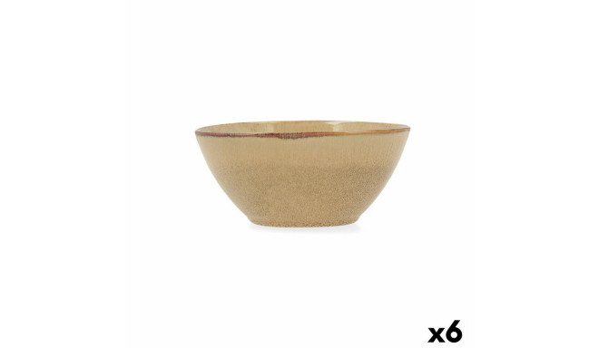 Bowl Bidasoa Ikonic Ceramic Brown (15,8 x 15 x 7 cm) (Pack 6x)