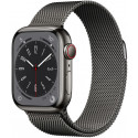 Apple Watch 8 GPS + Cellular 41mm Stainless Steel Milanese Loop, graphite (MNJM3EL/A)