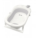PRIMABOBO MyToy foldable bathtub with a bath cushion and a toy, grey, HB_wst_G