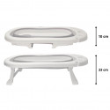 PRIMABOBO MyToy foldable bathtub with a bath cushion and a toy, grey, HB_wst_G