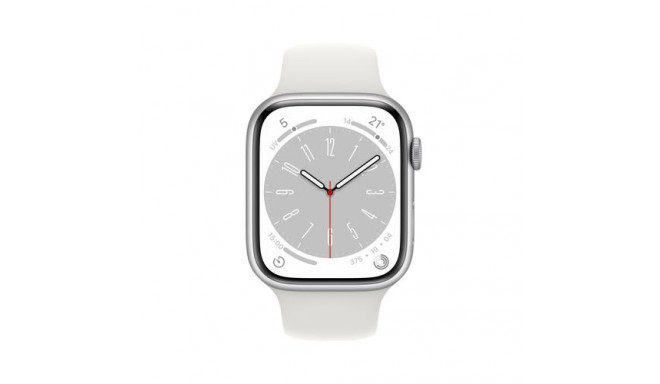 Apple Watch Series 8 OLED 41 mm Silver GPS (satellite) - Nutikellad ...