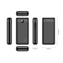 Power Bank VEGER L30 - 30 000mAh LCD Quick Charge PD20W black (W3008PD)
