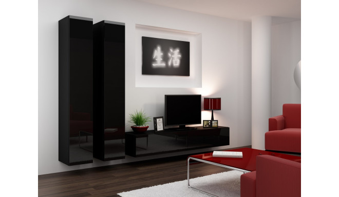 Cama TV alus VIGO '180' 30/180/40 must/must läikiv