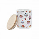 3 toru DKD Home Decor Naturaalne Valge Mitmevärviline Bambus Keraamika Tassikoogi (3 Tükid, osad)