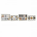 Set of trays DKD Home Decor Black Golden MDF White (40 x 30 x 6 cm) (2 Units)