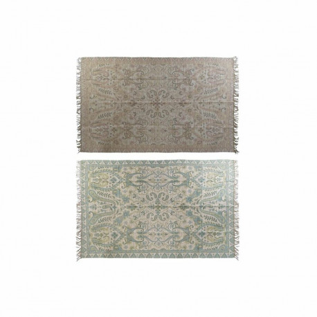 Vaip DKD Home Decor 200 x 290 x 0,5 cm Punane Polüester Roheline Araablane (2 Ühikut)