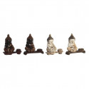 Decorative Figure DKD Home Decor Red Beige Buddha Resin Oriental (22 x 8,2 x 23 cm) (4 Units)