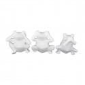 Decorative Figure DKD Home Decor White Resin Frog Modern (18,5 x 13 x 17,8 cm) (3 Units)