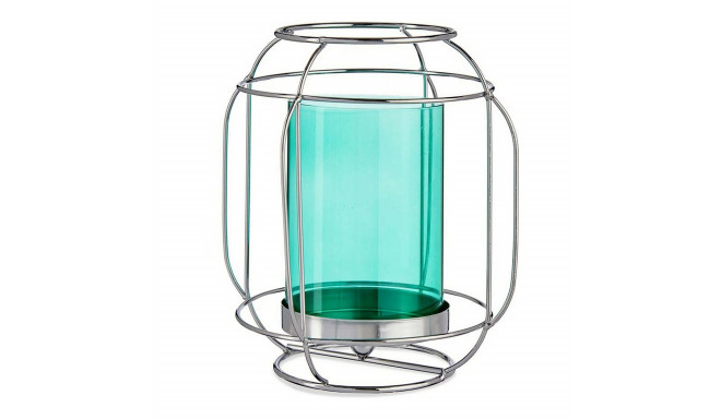 Svijećnjak Gift Decor SW120663B SW120663B Sinine Hõbedane Hõbe Metall Klaas 19 x 20 x 19 cm Latarnia