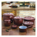 Casserole with Lid Quid Classic Brown Enamelled Steel (20 cm)