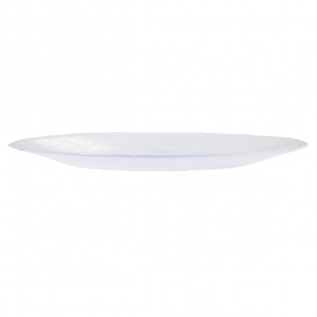 Flat plate Quid Lonja Transparent Glass (Ø 32,7 cm) (6 Units) (Pack 6x)