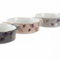 Bowl DKD Home Decor Metal Bone China Porcelain Modern (16,8 x 12,5 x 4,3 cm) (4 Units)