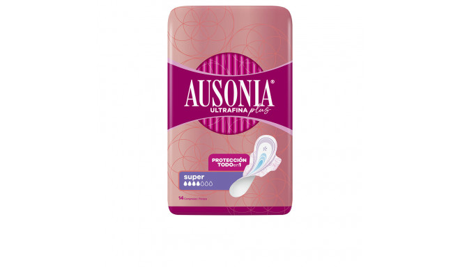 AUSONIA ULTRAFINA PLUS compresas super alas 14 u