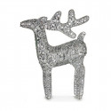 Christmas reindeer Silver Metal (30 x 43,5 x 10 cm)