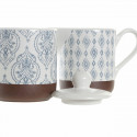Sugar Bowl DKD Home Decor Aluminium Stoneware (12,5 x 6,5 x 8 cm) (2 pcs)