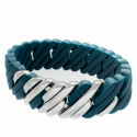 Bracelet TheRubz 100160 Blue Silicone Stainless steel Silver Steel/Silicone (20 mm)