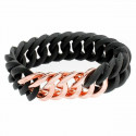 Bracelet TheRubz 100176 Black Pink Silicone Stainless steel Steel/Silicone