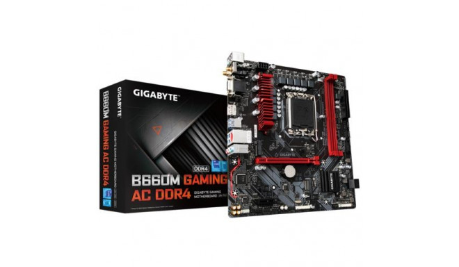 Gigabyte emaplaat B660M Gaming AC DDR4 Intel B660 LGA 1700 micro ATX