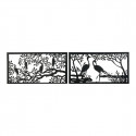 Decorative Figure DKD Home Decor Birds Metal (2 pcs) (96 x 1 x 50 cm)