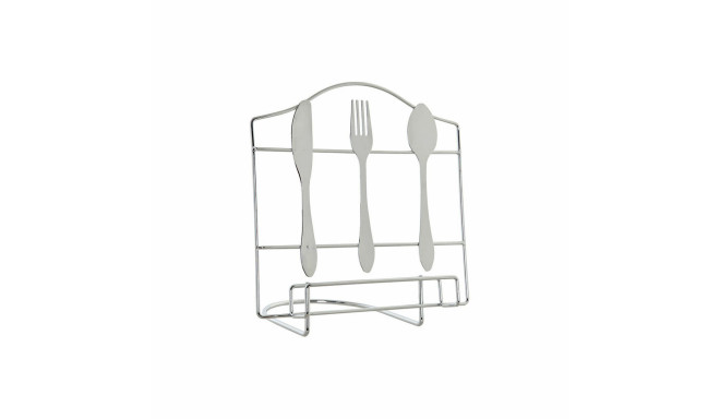 Stand DKD Home Decor Pieces of Cutlery Silver Metal Plastic 23 x 15 x 22 cm