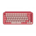 Klaviatuur Logitech POP Keys Wireless Mechanical Keyboard With Emoji Keys - Heartbreaker Rose/roosa 