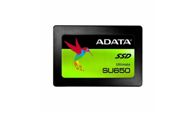ADATA  SSD||SU650|240GB|SATA 3,0|Write speed 450 MBytes/sec|Read speed 520 MBytes/sec|2,5"|TBW 140 T