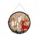 Sign Noel Reindeer Metal MDF Wood (29 x 1 x 29 cm)
