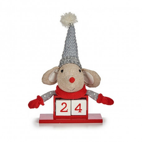 Advent Calendar Mouse Wood (23 x 13 x 20 cm)