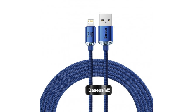 Baseus cable Crystal Shine USB - Lightning 2,0 m 2,4A blue