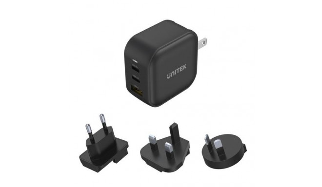 UNITEK TRAVEL TRI GaN Black Indoor