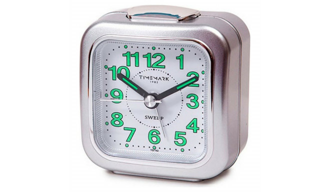 Аналоговые часы-будильник Timemark Серебристый (7.5 x 8 x 4.5 cm)