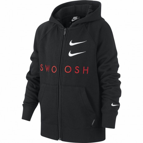 Children's Sports Jacket Nike Swoosh Black - 8-10 Years